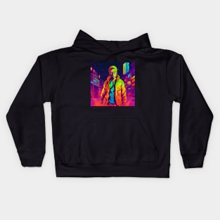 Korean Zombie in neon colours Kids Hoodie